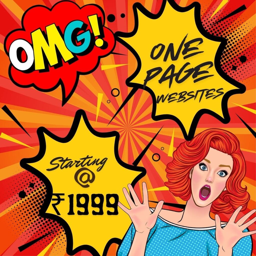 one page website banner